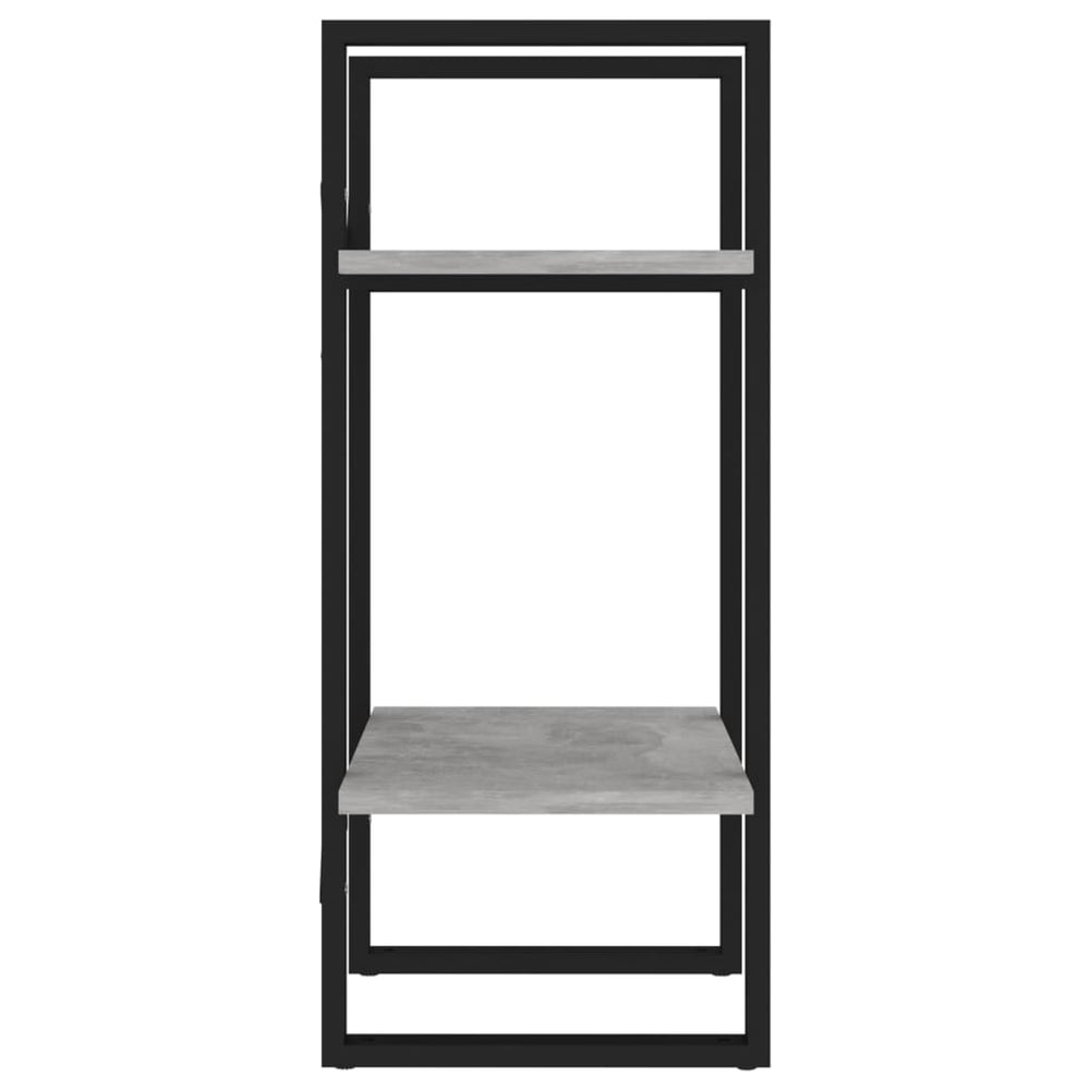 Boekenkast met 2 schappen 40x30x70 cm spaanplaat betongrijs MeubelReus