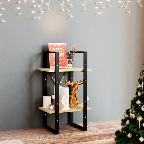 Boekenkast met 2 schappen 40x30x70 cm massief grenenhout MeubelReus