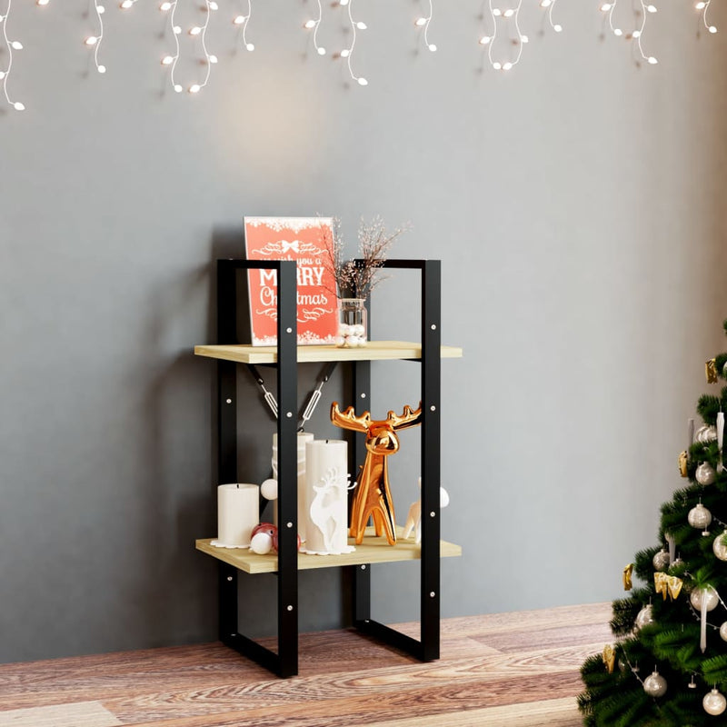 Boekenkast met 2 schappen 40x30x70 cm massief grenenhout MeubelReus