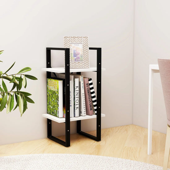 Boekenkast met 2 schappen 40x30x70 cm massief grenenhout wit MeubelReus