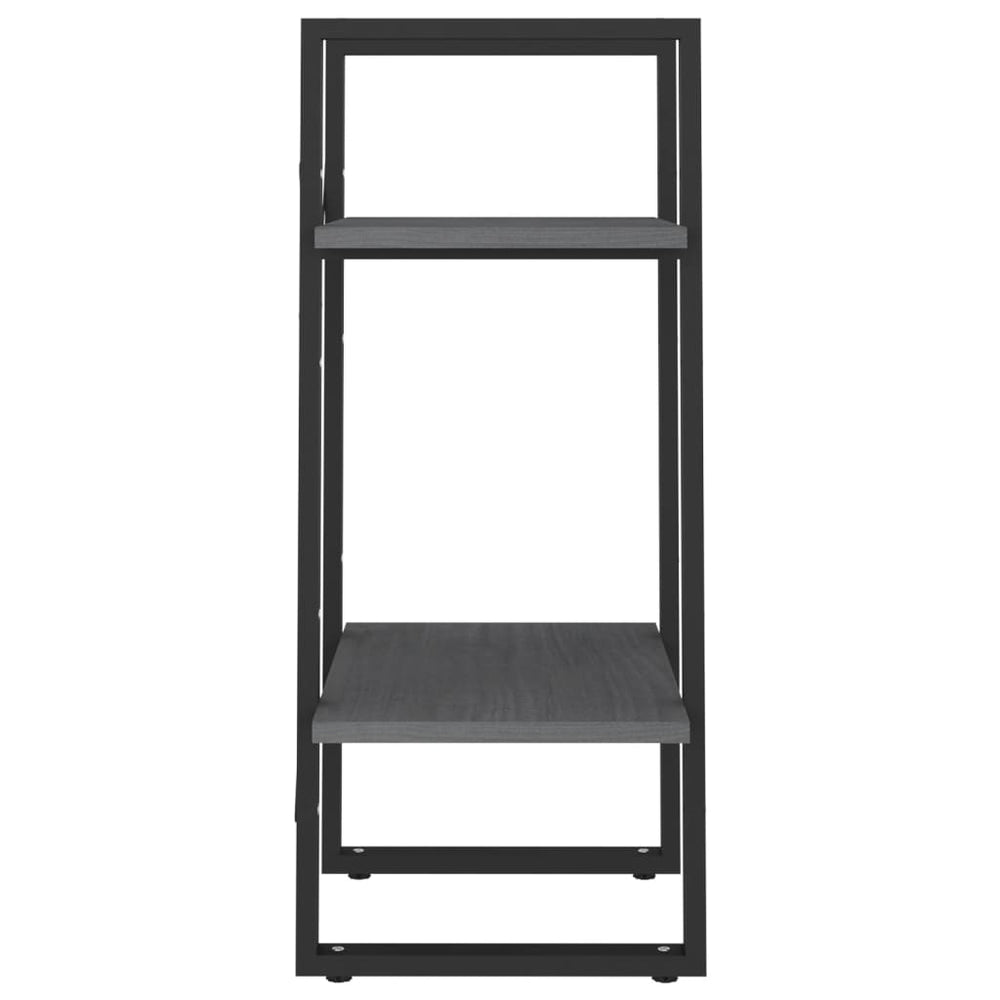 Boekenkast met 2 schappen 40x30x70 cm massief grenenhout grijs MeubelReus