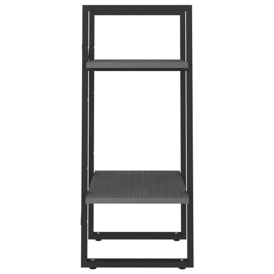 Boekenkast met 2 schappen 40x30x70 cm massief grenenhout grijs MeubelReus
