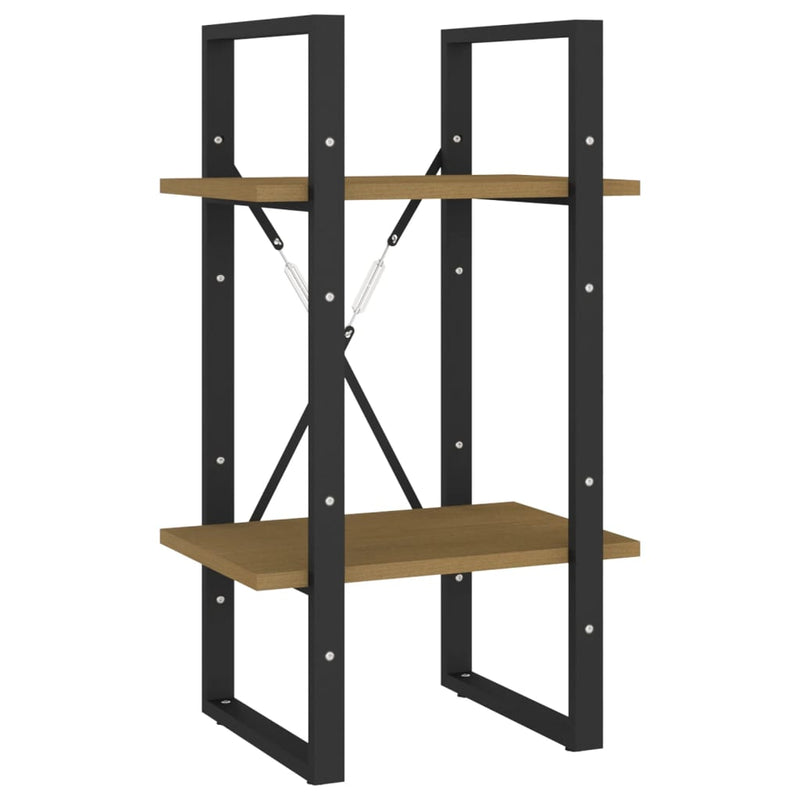 Boekenkast met 2 schappen 40x30x70 cm massief grenenhout MeubelReus