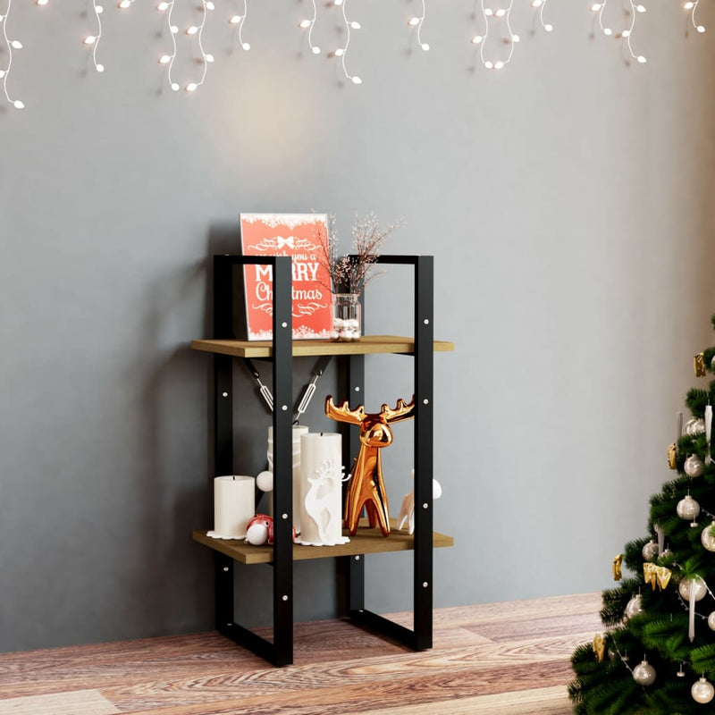 Boekenkast met 2 schappen 40x30x70 cm massief grenenhout MeubelReus