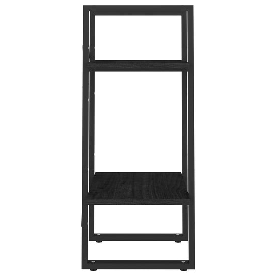 Boekenkast met 2 schappen 40x30x70 cm massief grenenhout zwart MeubelReus