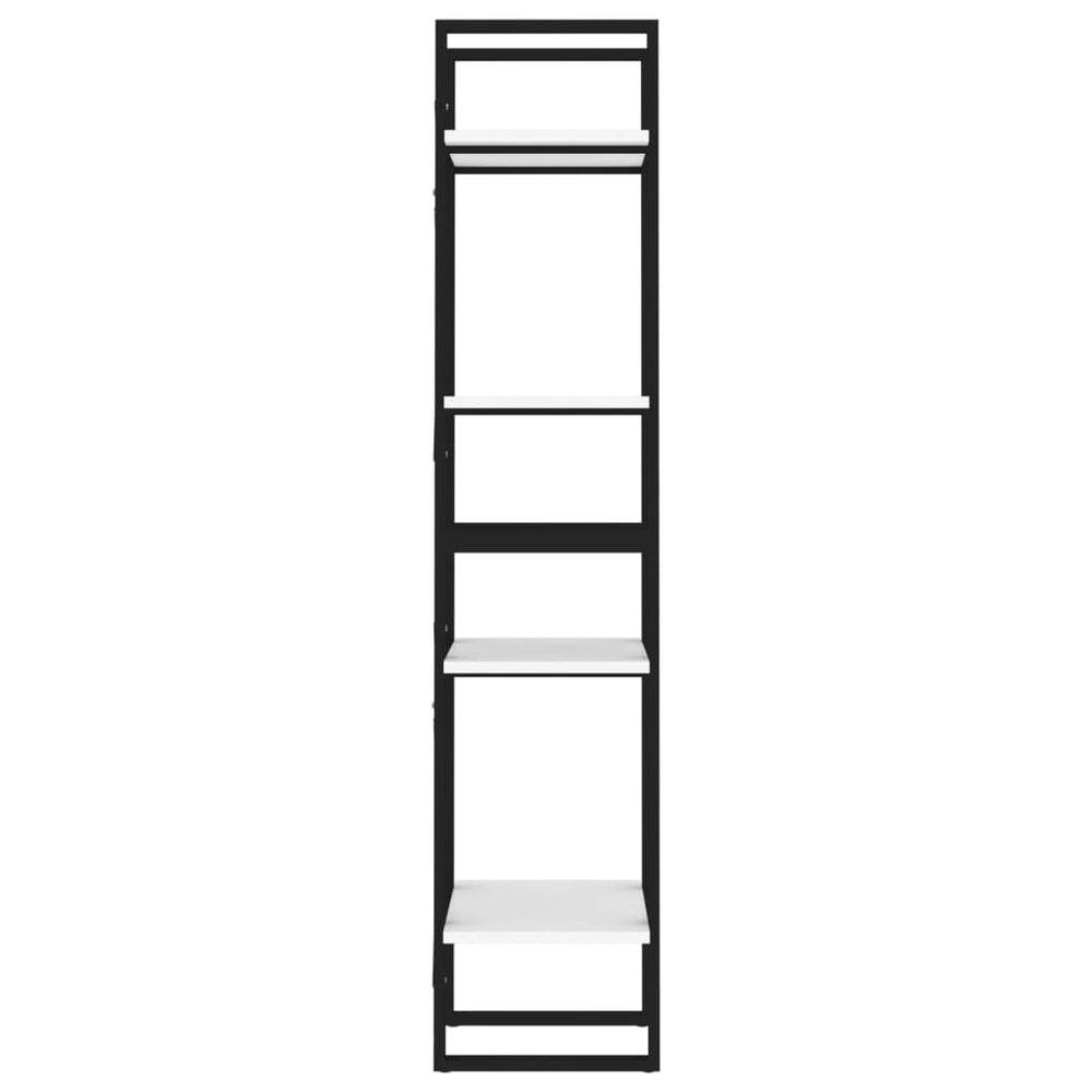 Boekenkast met 4 schappen 40x30x140 cm bewerkt hout wit MeubelReus