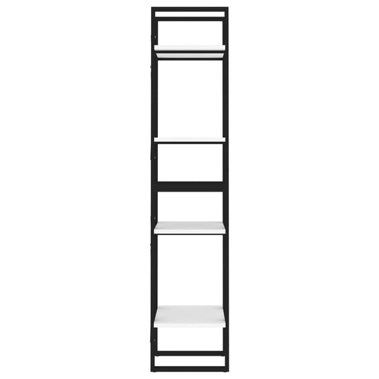 Boekenkast met 4 schappen 40x30x140 cm bewerkt hout wit MeubelReus