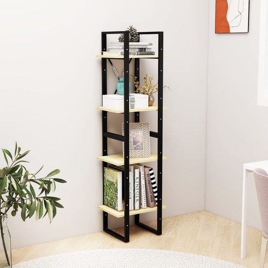 Boekenkast met 4 schappen 40x30x140 cm massief grenenhout MeubelReus