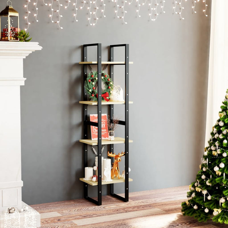 Boekenkast met 4 schappen 40x30x140 cm massief grenenhout MeubelReus