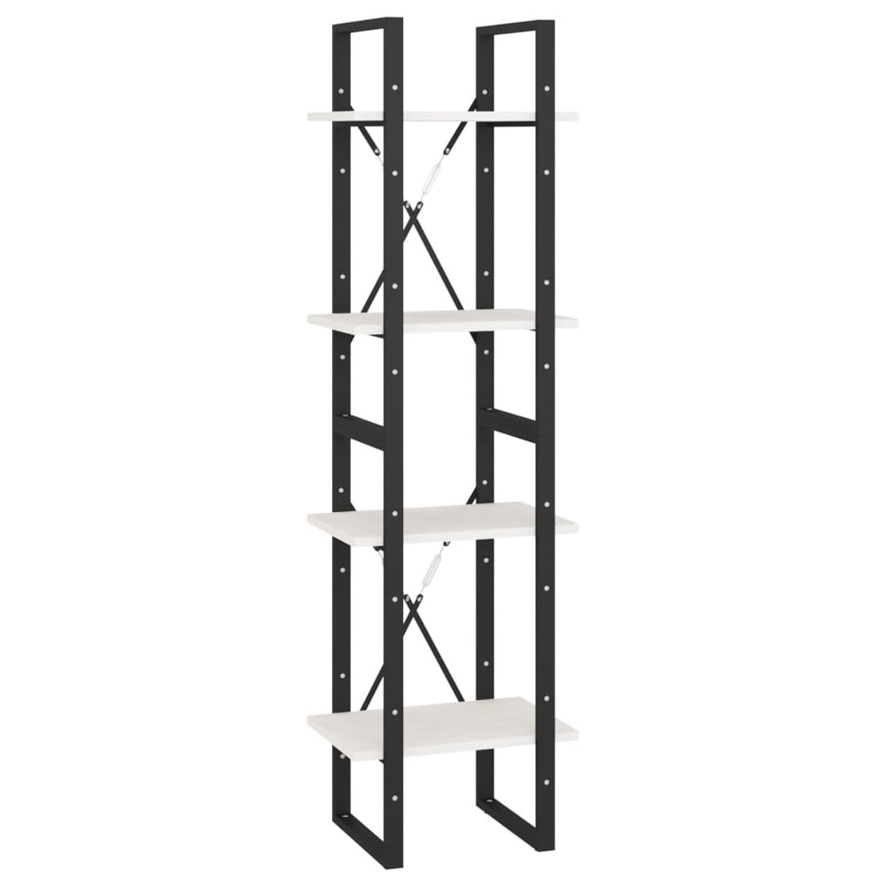 Boekenkast met 4 schappen 40x30x140 cm massief grenenhout MeubelReus