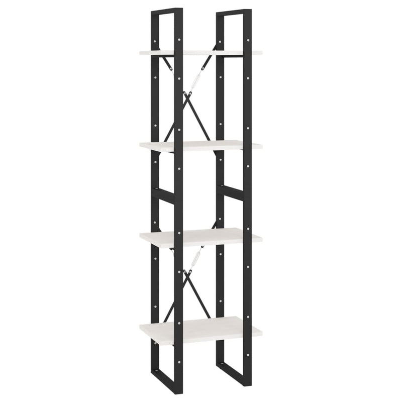 Boekenkast met 4 schappen 40x30x140 cm massief grenenhout MeubelReus