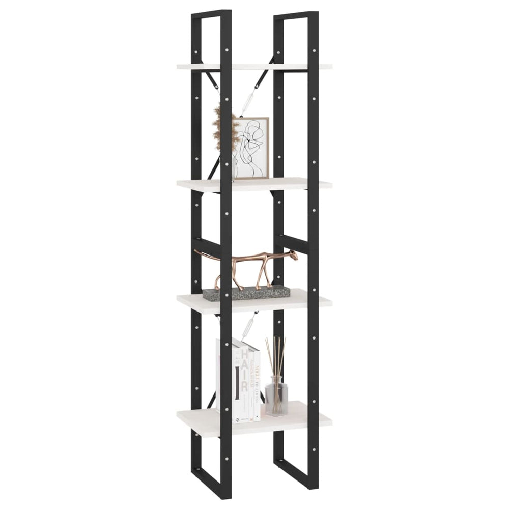 Boekenkast met 4 schappen 40x30x140 cm massief grenenhout MeubelReus