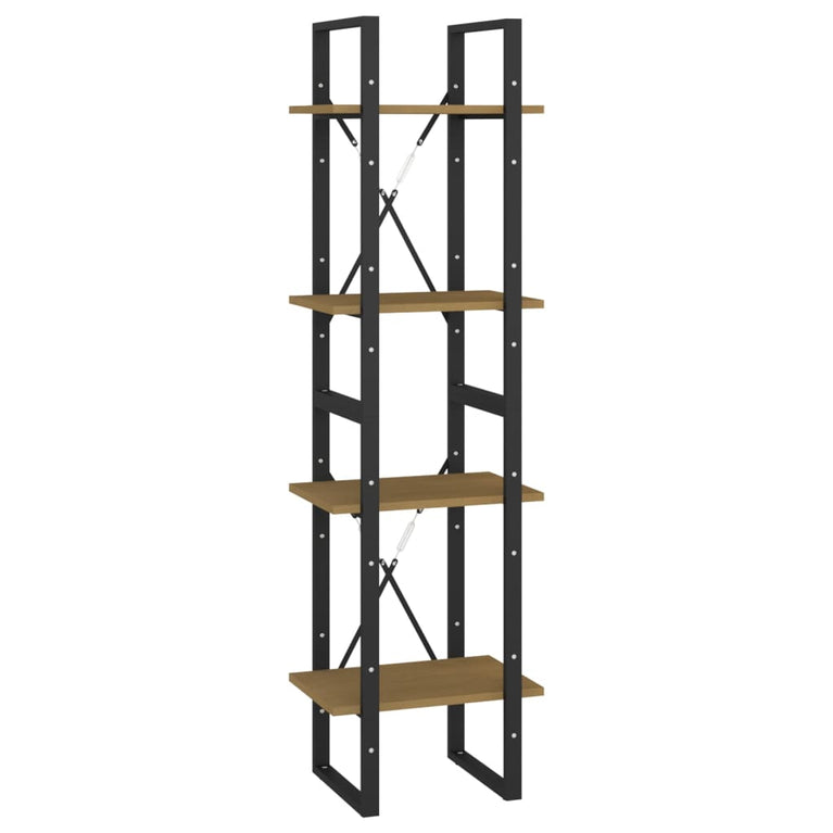 Boekenkast met 4 schappen 40x30x140 cm massief grenenhout MeubelReus