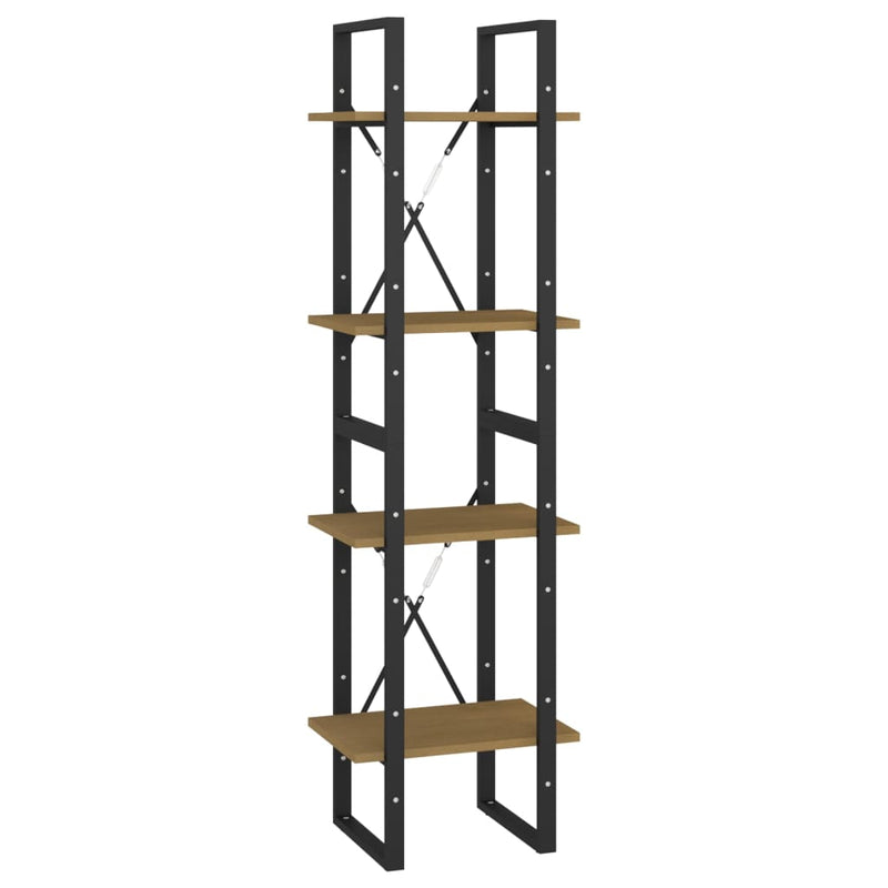 Boekenkast met 4 schappen 40x30x140 cm massief grenenhout MeubelReus