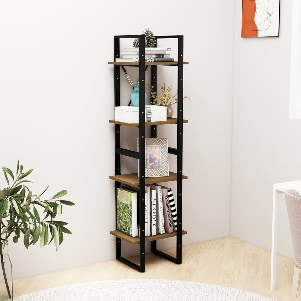 Boekenkast met 4 schappen 40x30x140 cm massief grenenhout MeubelReus