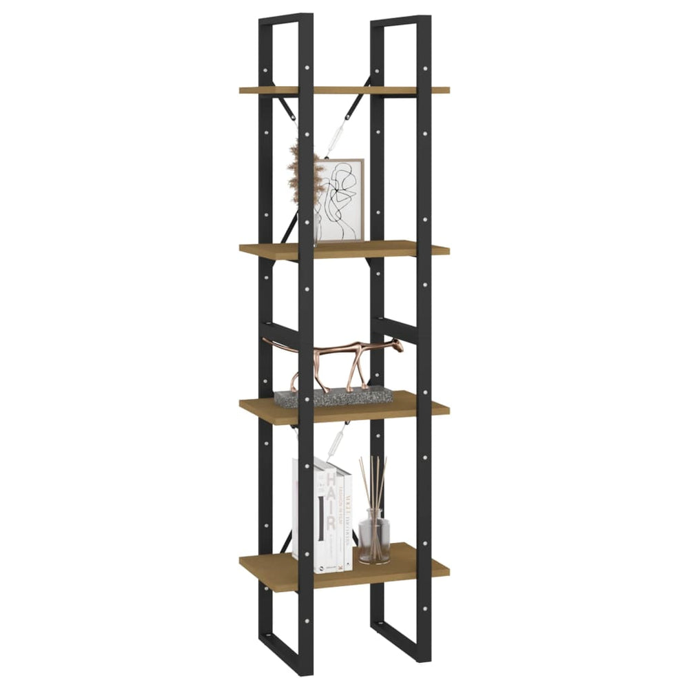 Boekenkast met 4 schappen 40x30x140 cm massief grenenhout MeubelReus