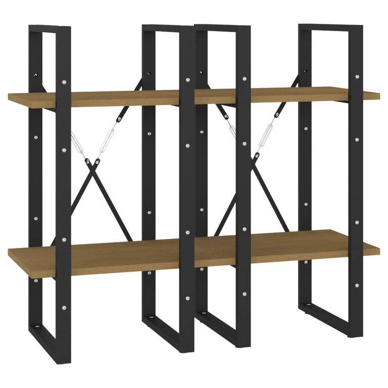 Boekenkast met 4 schappen 40x30x140 cm massief grenenhout MeubelReus