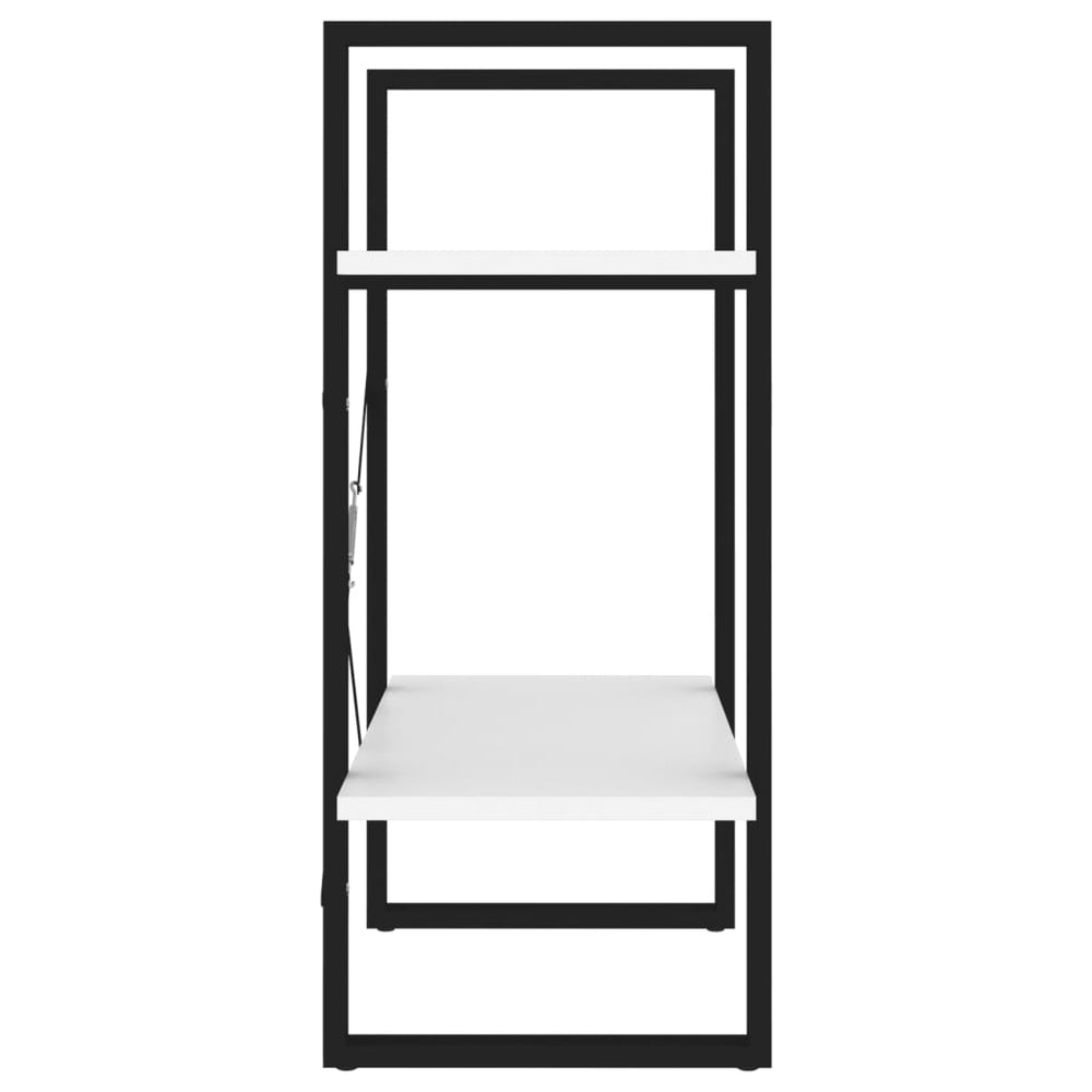 Boekenkast met 2 schappen 60x30x70 cm spaanplaat wit MeubelReus