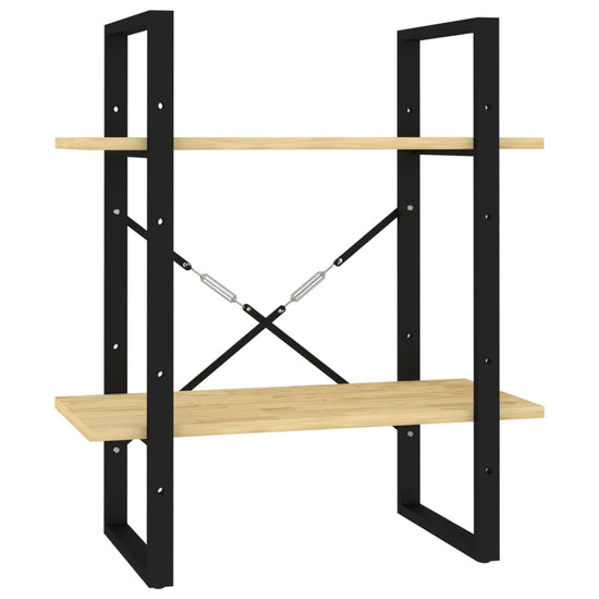 Boekenkast met 2 schappen 60x30x70 cm massief grenenhout MeubelReus