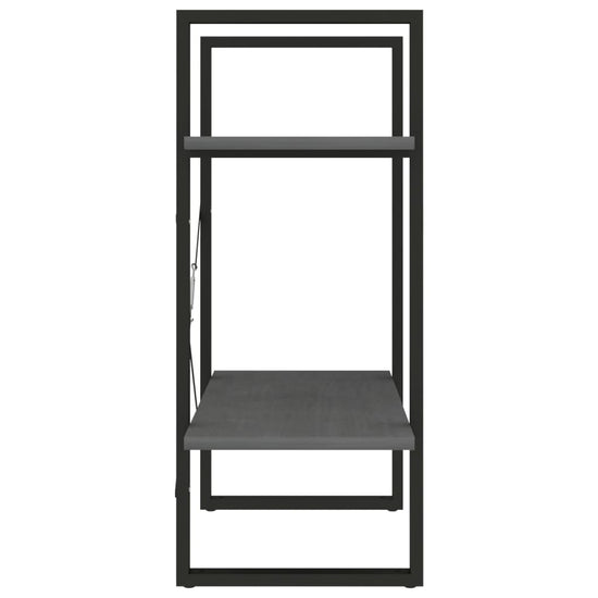 Boekenkast met 2 schappen 60x30x70 cm massief grenenhout grijs MeubelReus