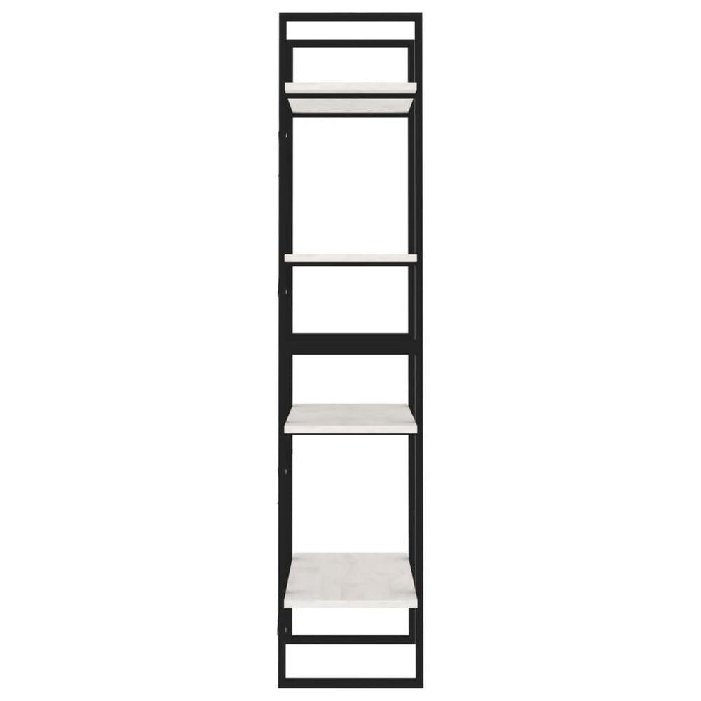 Boekenkast met 4 schappen 60x30x140 cm massief grenenhout wit MeubelReus