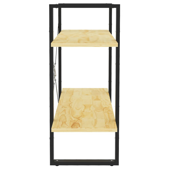 Boekenkast met 2 schappen 80x30x70 cm massief grenenhout MeubelReus