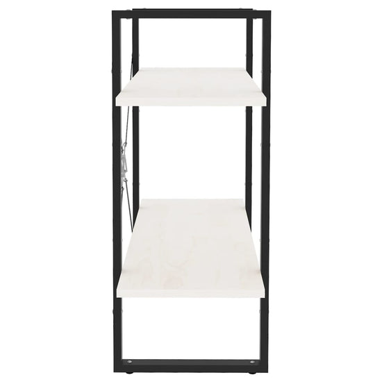 Boekenkast met 2 schappen 80x30x70 cm massief grenenhout wit MeubelReus