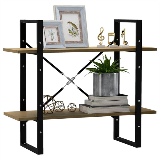 Boekenkast met 2 schappen 80x30x70 cm massief grenenhout MeubelReus