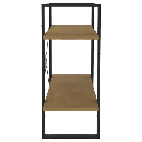 Boekenkast met 2 schappen 80x30x70 cm massief grenenhout MeubelReus