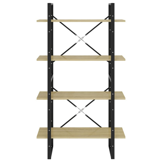 Boekenkast met 4 schappen 80x30x140 cm spaanplaat sonoma eiken MeubelReus