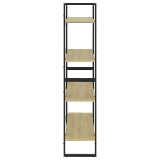 Boekenkast met 4 schappen 80x30x140 cm spaanplaat sonoma eiken MeubelReus
