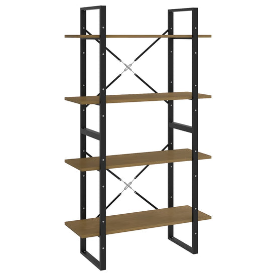 Boekenkast met 4 schappen 80x30x140 cm massief grenenhout MeubelReus