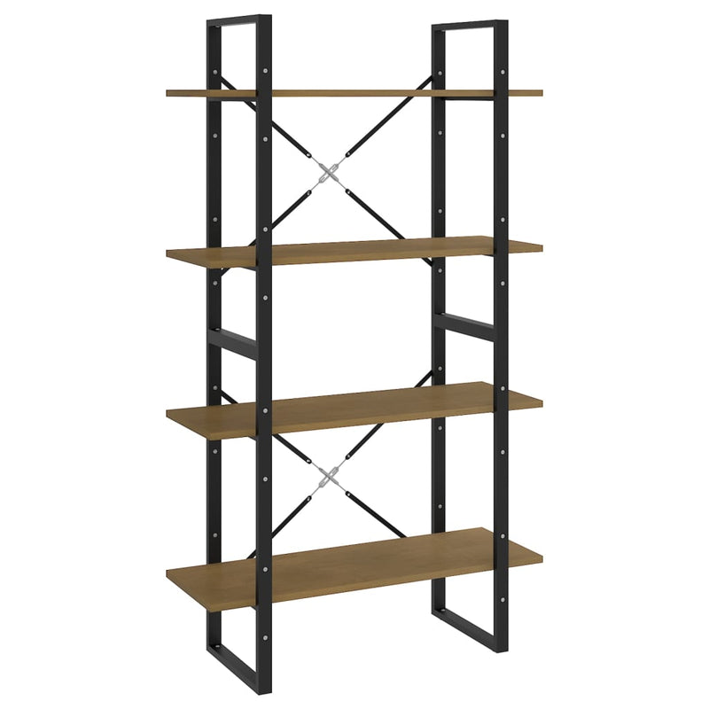 Boekenkast met 4 schappen 80x30x140 cm massief grenenhout MeubelReus