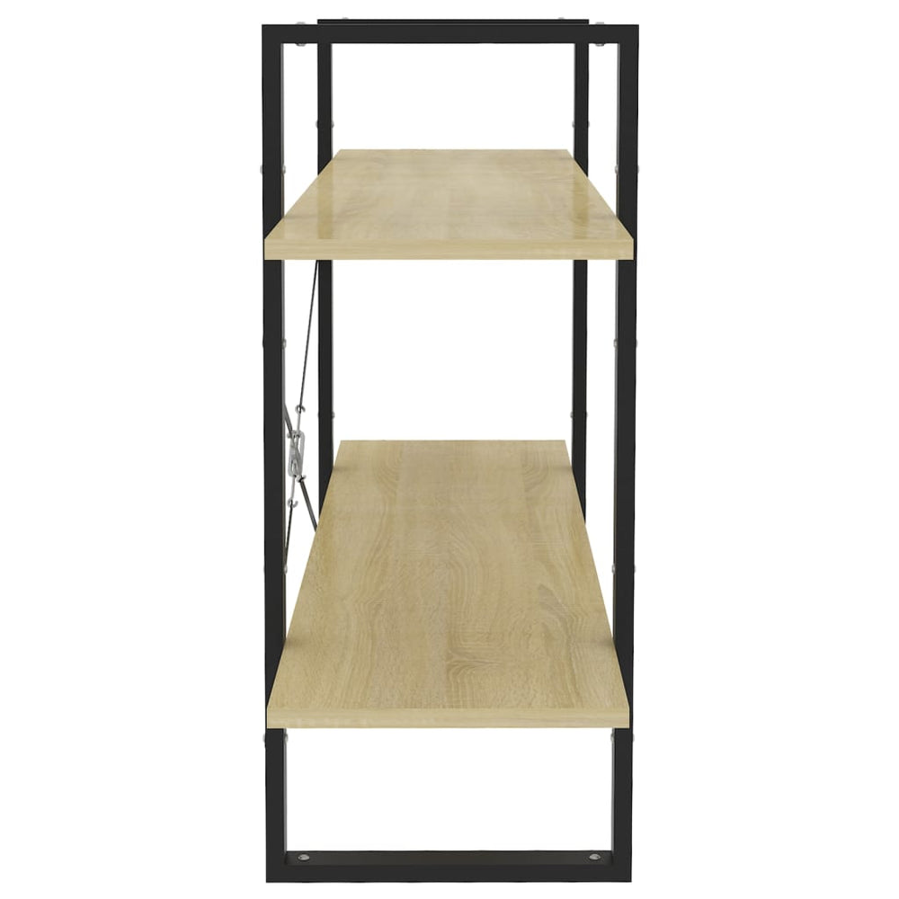 Boekenkast met 2 schappen 100x30x70 cm spaanplaat sonoma eiken MeubelReus