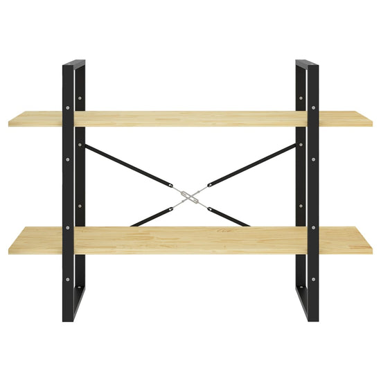 Boekenkast met 2 schappen 100x30x70 cm massief grenenhout MeubelReus