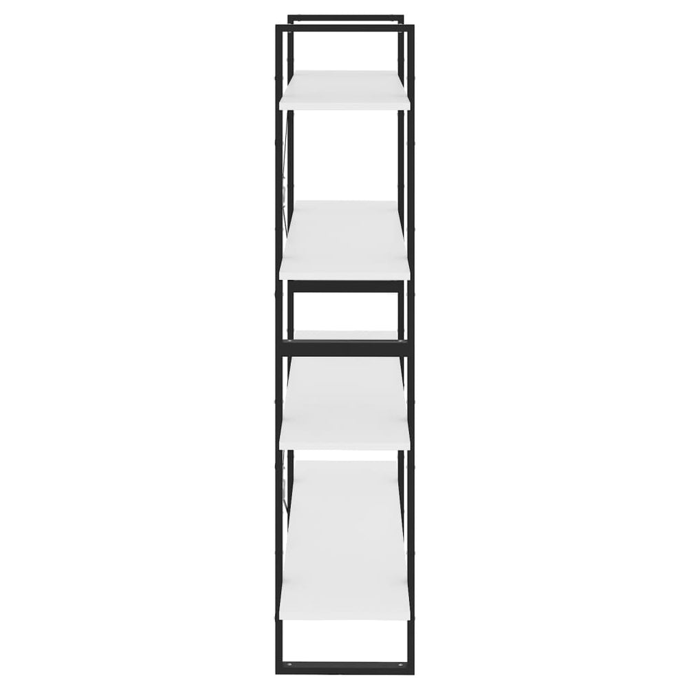 Boekenkast met 4 schappen 100x30x140 cm spaanplaat wit MeubelReus