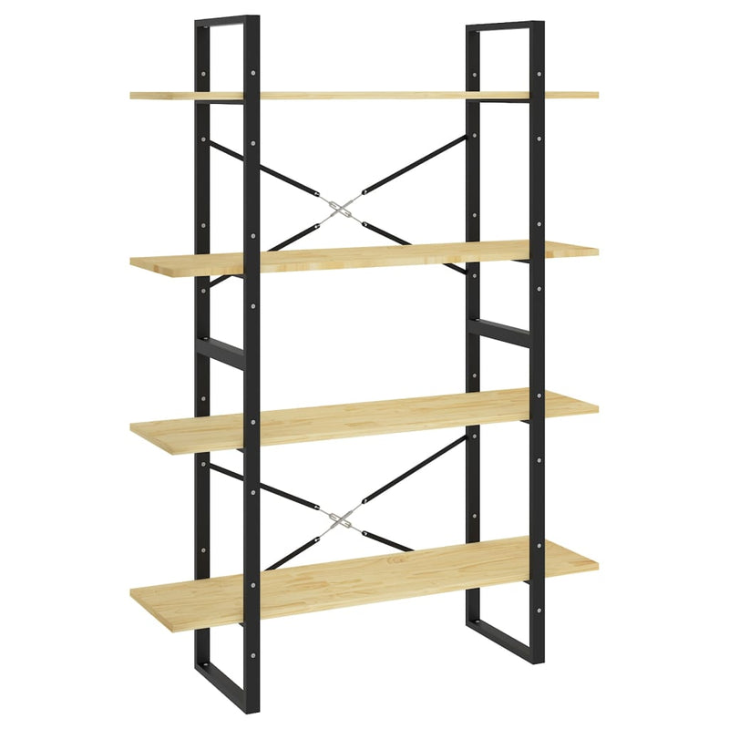 Boekenkast met 4 schappen 100x30x140 cm massief grenenhout MeubelReus