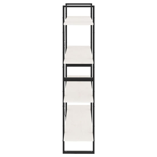 Boekenkast met 4 schappen 100x30x140 cm massief grenenhout wit MeubelReus