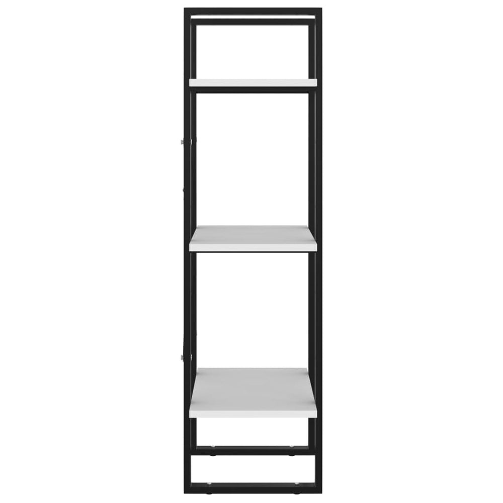 Boekenkast met 3 schappen 40x30x105 cm bewerkt hout wit MeubelReus