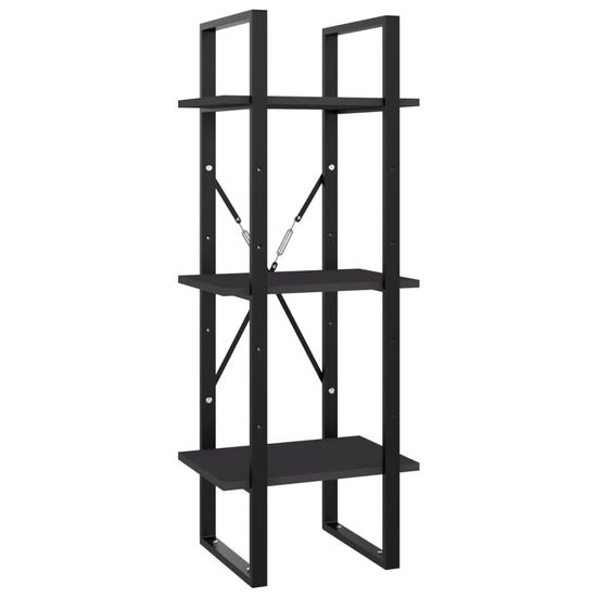 Boekenkast met 3 schappen 40x30x105 cm spaanplaat grijs MeubelReus