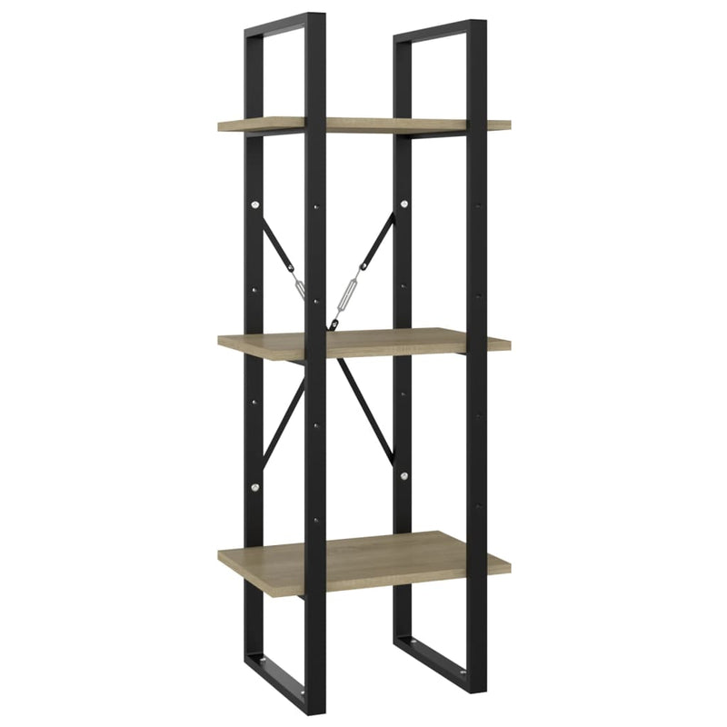 Boekenkast met 3 schappen 40x30x105 cm spaanplaat sonoma eiken MeubelReus