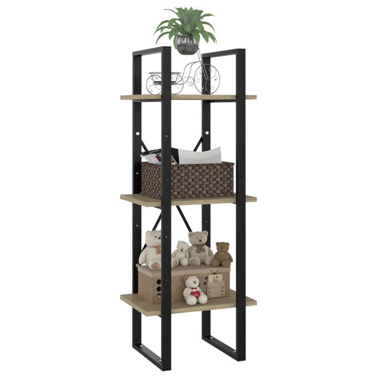 Boekenkast met 3 schappen 40x30x105 cm spaanplaat sonoma eiken MeubelReus