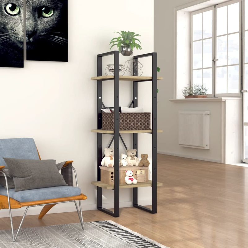 Boekenkast met 3 schappen 40x30x105 cm spaanplaat sonoma eiken MeubelReus