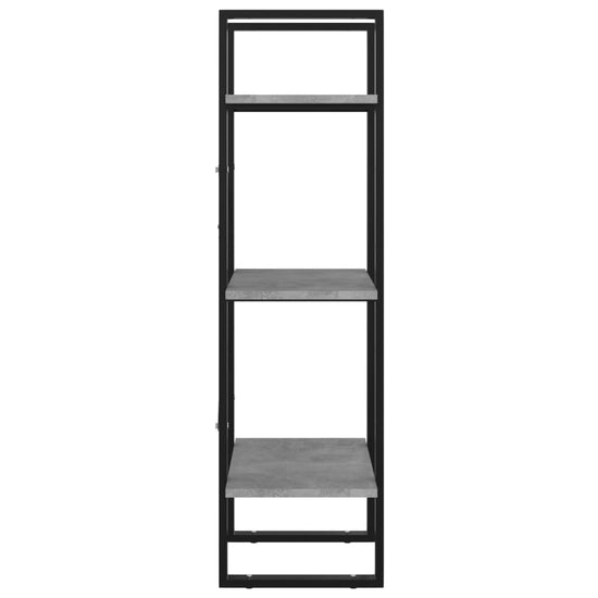 Boekenkast met 3 schappen 40x30x105 cm spaanplaat betongrijs MeubelReus