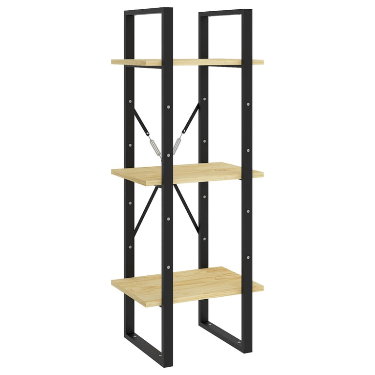Boekenkast met 3 schappen 40x30x105 cm massief grenenhout MeubelReus
