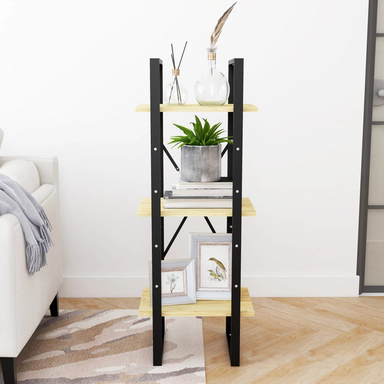Boekenkast met 3 schappen 40x30x105 cm massief grenenhout MeubelReus