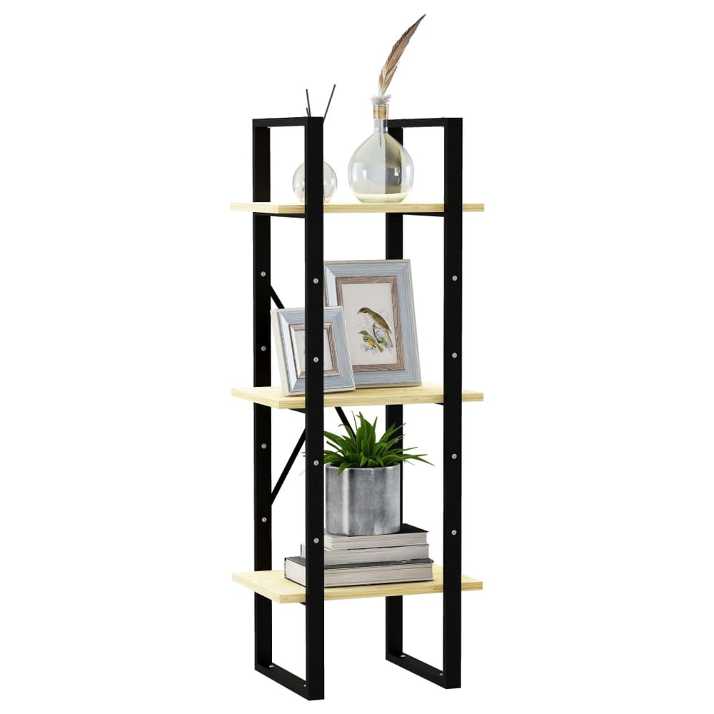 Boekenkast met 3 schappen 40x30x105 cm massief grenenhout MeubelReus