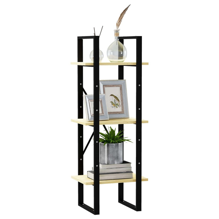 Boekenkast met 3 schappen 40x30x105 cm massief grenenhout MeubelReus