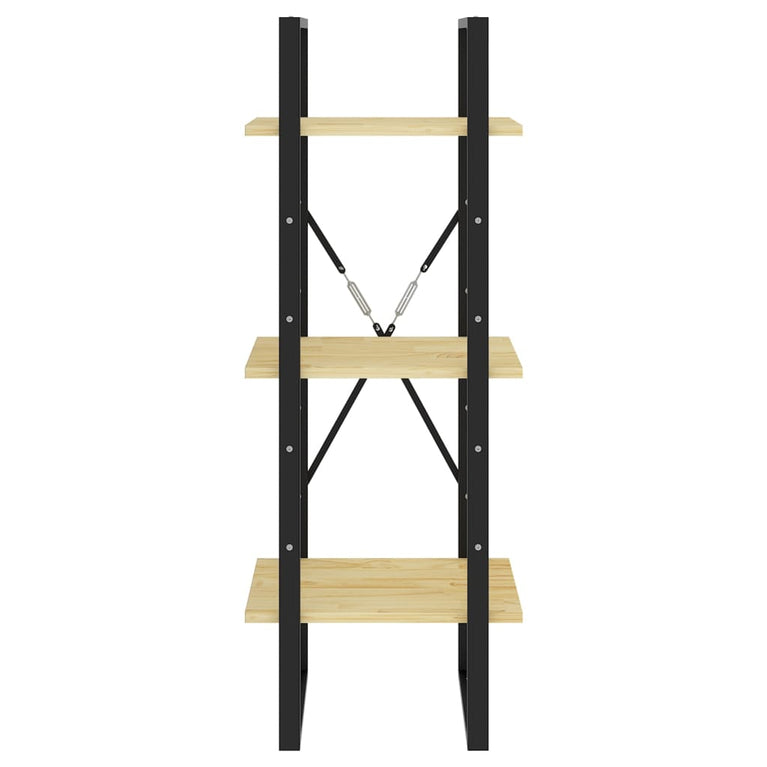 Boekenkast met 3 schappen 40x30x105 cm massief grenenhout MeubelReus