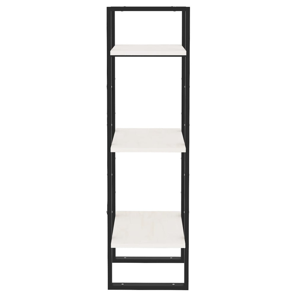 Boekenkast met 3 schappen 40x30x105 cm massief grenenhout wit MeubelReus